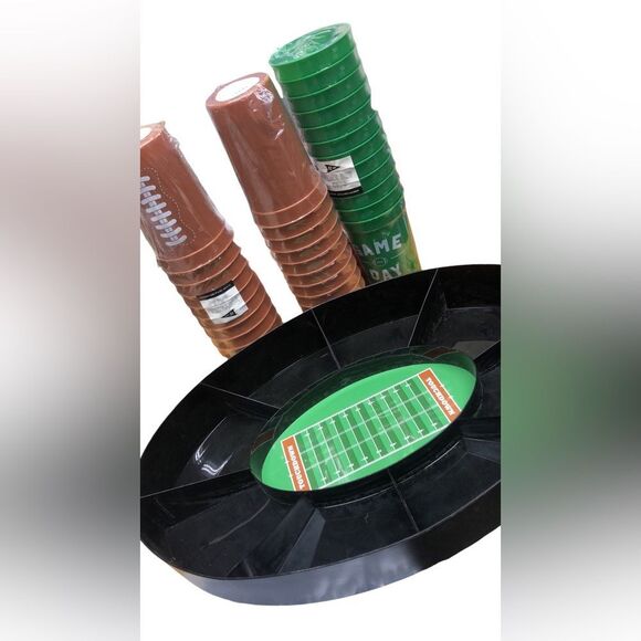 Target Football Party Disposable Tableware Set - Brown, Green, Black - Picture 1 of 1